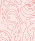 Blush Pink Swirl Abstract Design Rug