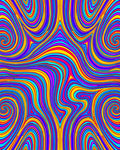 Vibrant Swirl Patterned Psychedelic Rug
