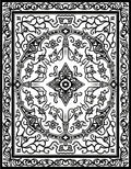 Intricate Floral Mandala Patterned Design Rug