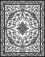 Intricate Floral Mandala Patterned Design Rug