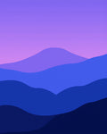 Layered Mountain Gradient Abstract Rug
