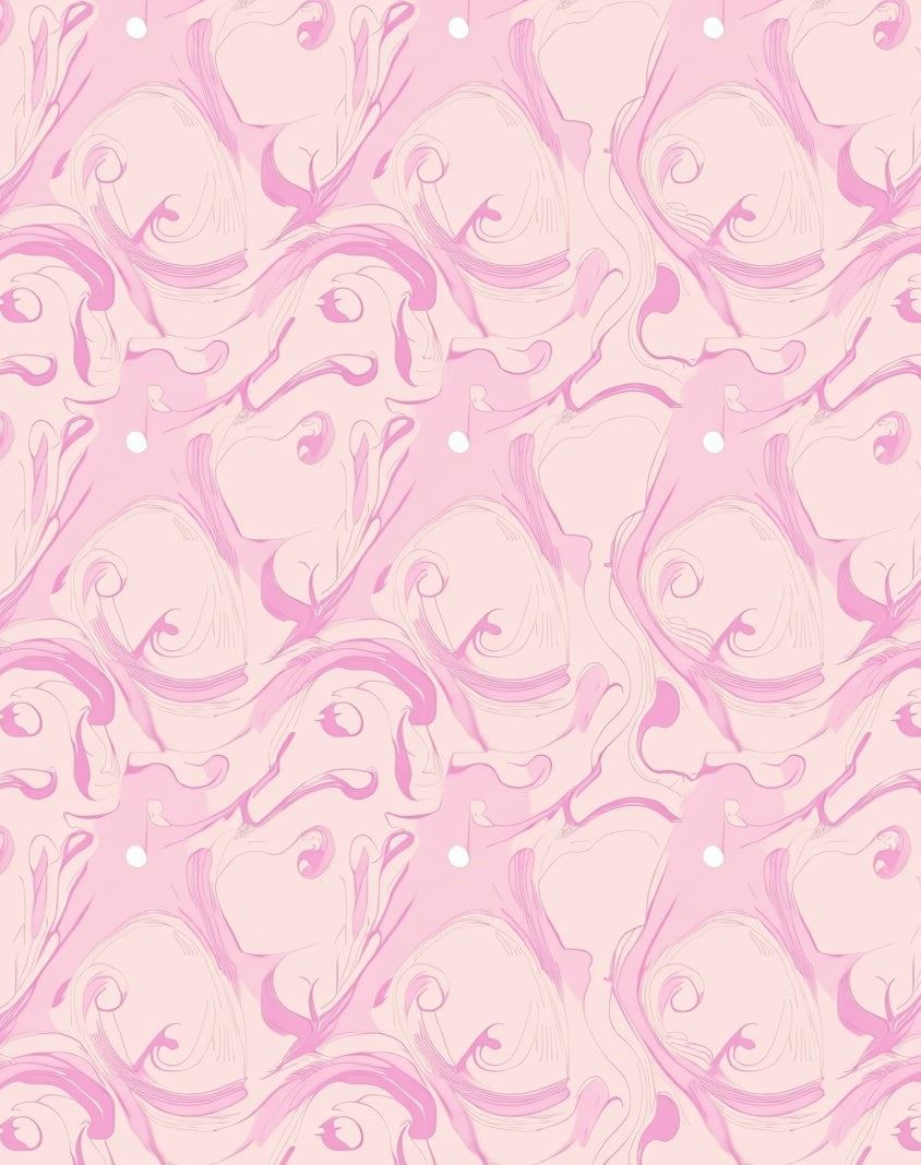 Soft Pink Swirl Abstract Pattern Rug