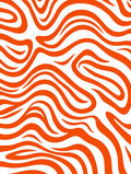 Orange Swirls Abstract Pattern Rug