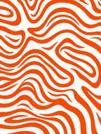Orange Swirls Abstract Pattern Rug