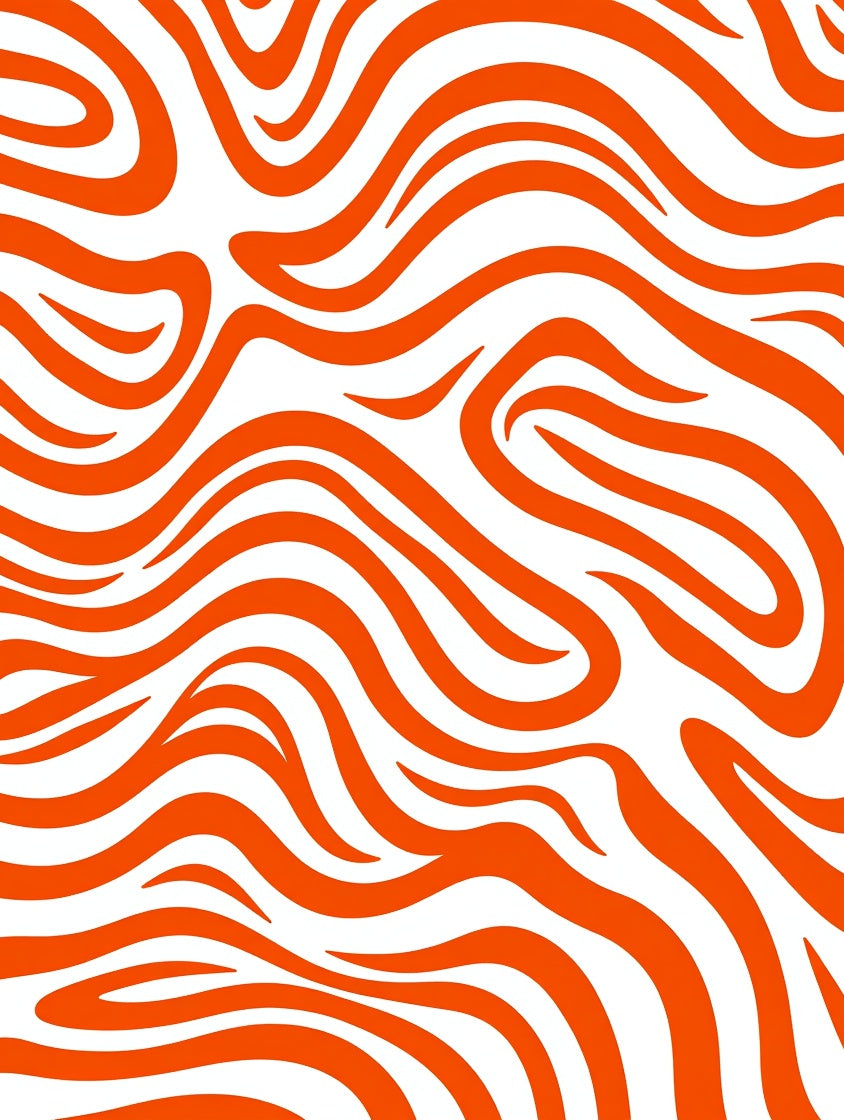 Orange Swirls Abstract Pattern Rug