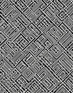 Intricate Black White Geometric Maze Rug