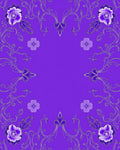 Elegant Floral Leaf Filigree Pattern Rug