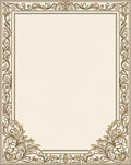 Ornate Flourish Classic Border Design Rug