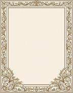 Ornate Flourish Classic Border Design Rug