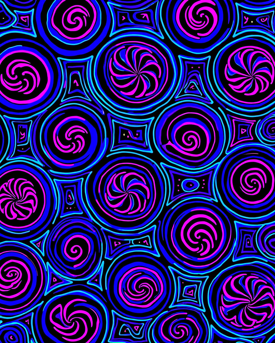Vibrant Swirl Geometric Pattern Rug