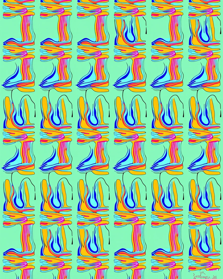 Bold Abstract Colorful Pattern Design Rug