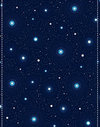 Abstract Radial Starburst Dark Blue Rug