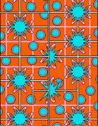 Retro Sunburst Circle Pattern Rug