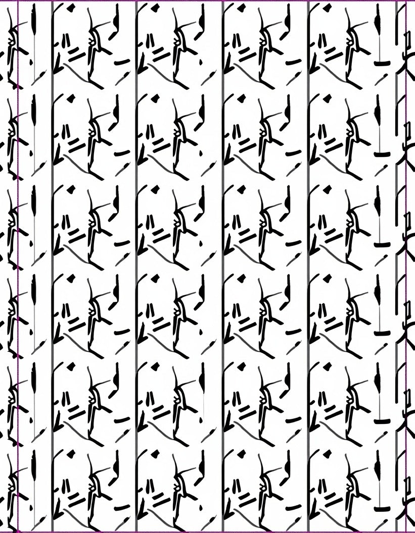 Modern Black White Abstract Figures Rug