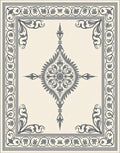 Classic Floral Medallion Border Design Rug