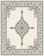 Classic Floral Medallion Border Design Rug