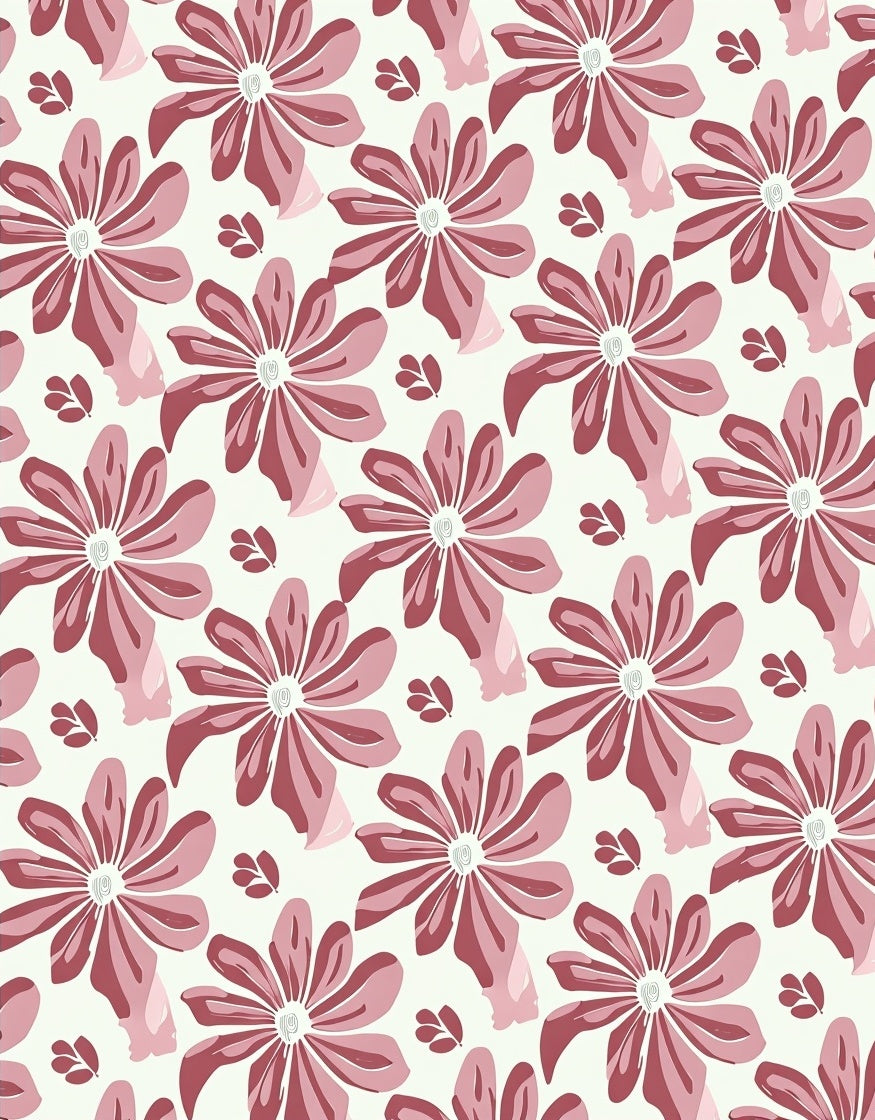 Bold Abstract Petal Botanical Pattern Rug