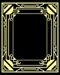 Geometric Art Deco Style Frame Pattern Rug