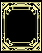 Geometric Art Deco Style Frame Pattern Rug
