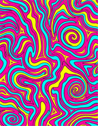 Vibrant Swirls Geometric Pattern Rug