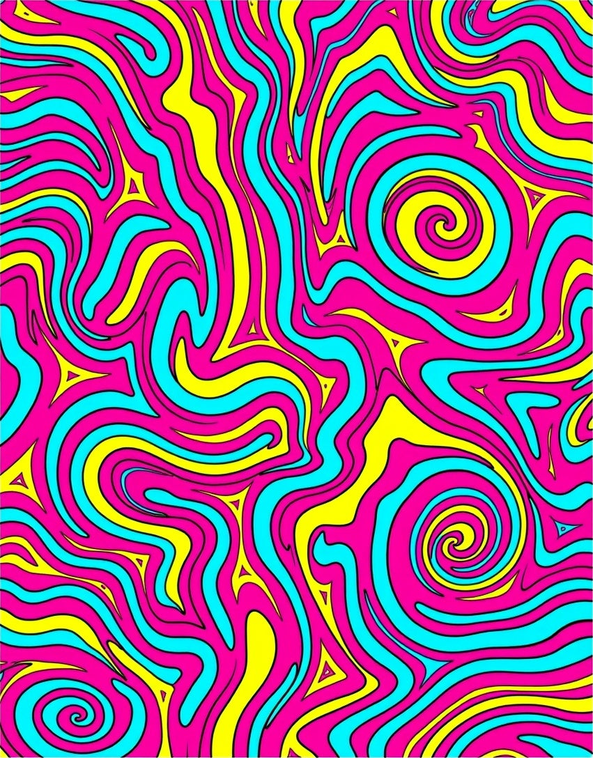 Vibrant Swirls Geometric Pattern Rug