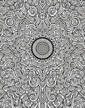 Black White Intricate Mandala Design Rug