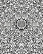 Black White Intricate Mandala Design Rug