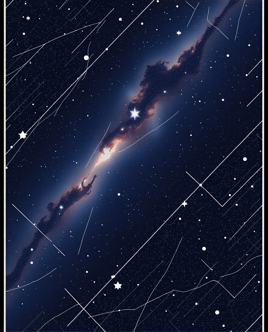 Nebula Starry Night Celestial Design Rug