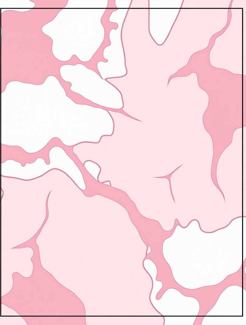 Soft Pink Abstract Swirl Pattern Rug