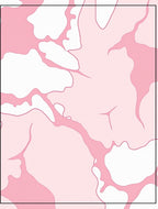 Soft Pink Abstract Swirl Pattern Rug