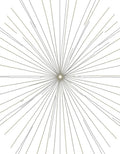 Radiating Thin Line Starburst Pattern Rug