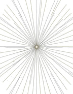 Radiating Thin Line Starburst Pattern Rug