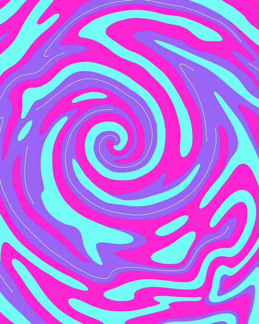 Bold Swirl Pattern Textile Design Rug