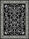 Intricate Scrollwork Floral Pattern Rug