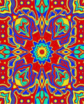 Vibrant Abstract Psychedelic Swirls Rug