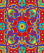 Vibrant Abstract Psychedelic Swirls Rug