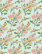 Delicate Floral Pattern With Pastel Hues Rug