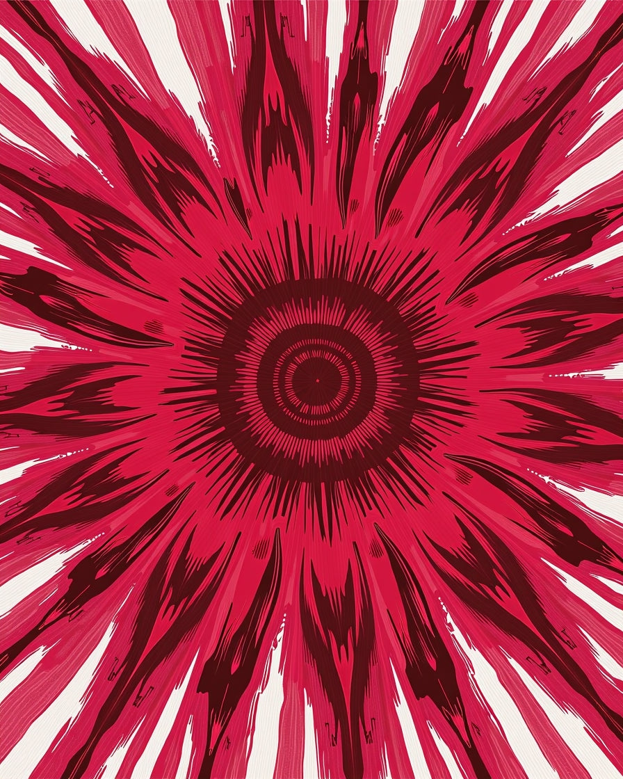 Radiant Sunburst Floral Pattern Rug
