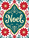 Crimson Noel Floral Swirl Medallion Rug