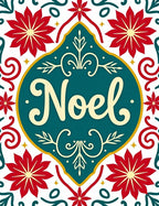 Crimson Noel Floral Swirl Medallion Rug