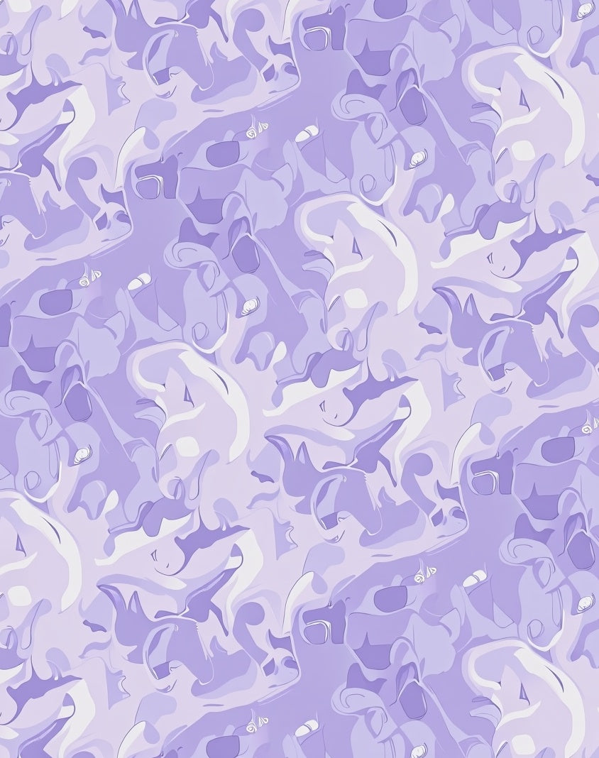 Lavender Abstract Swirl Pattern Rug