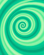 Teal Swirl Pattern Rug