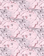 Soft Pink Whimsical Swirl Composition Rug