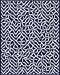 Abstract White Navy Organic Pattern Rug