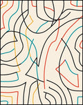 Abstract Flowing Lines Pattern Rug