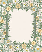 Floral Garden Border Design Rug