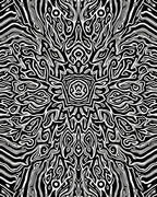 Abstract Black White Organic Pattern Rug
