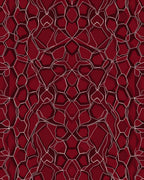 Deep Red Abstract Geometric Pattern Rug