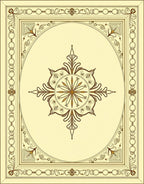 Cream Brown Ornate Floral Medallion Rug