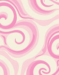 Soft Pink Swirls Abstract Design Rug